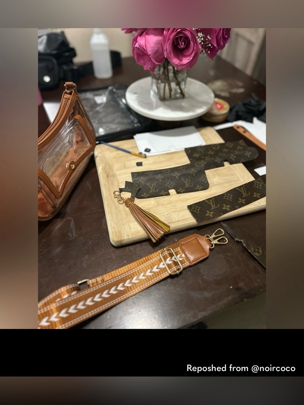 Authentic Louis Vuitton GUC Guitar Strap w/ Custom Monogram Stadium Bag - Picture 14 of 16